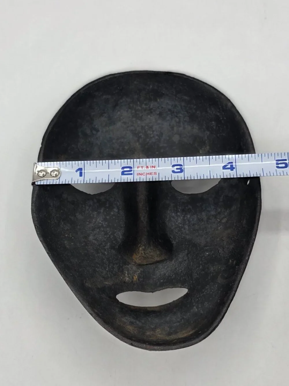 Cast Iron VTG Face Mask Wall Decor Rare Rustic Primitive Industrial Gothic Art